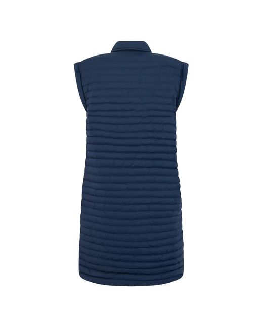 Moorer Blue Quilted Sleeveless Jacket