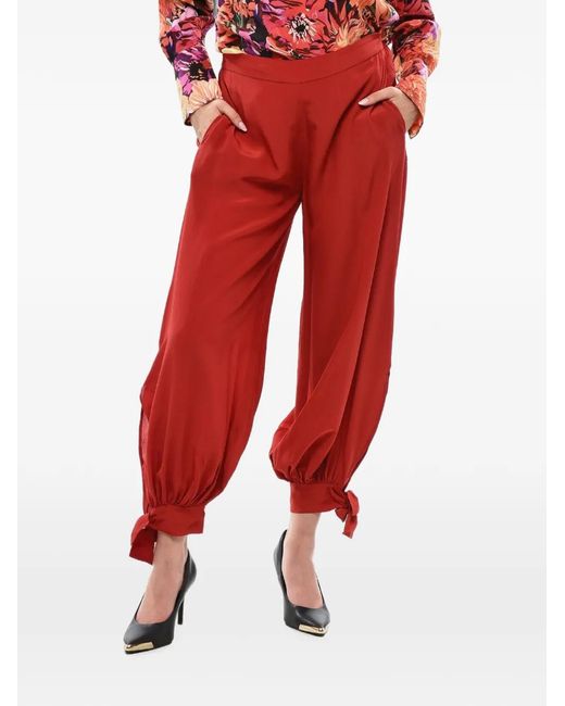 Stella McCartney Red Sophia Chiffon Balloon Pants