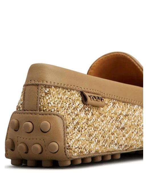 Tod's Brown Tweed Loafers