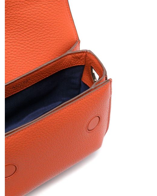 Aspinal Orange Ella Leather Cross Body Bag
