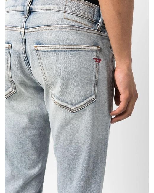 DIESEL Blue 2019 D-Strukt 9B92L Slim-Cut Jeans for men