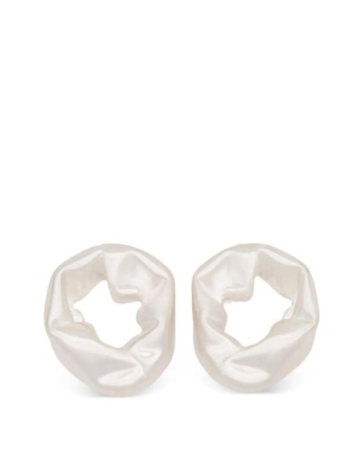 Completedworks White Scrunch Earrings