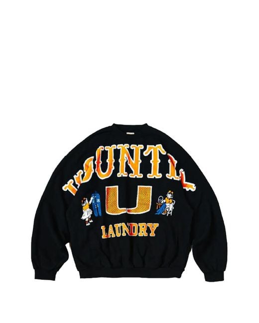 Kapital Black Big Kountry Graphic-Print Sweatshirt for men