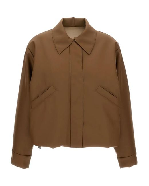 Kassl Brown Drawstring-Waist Jacket
