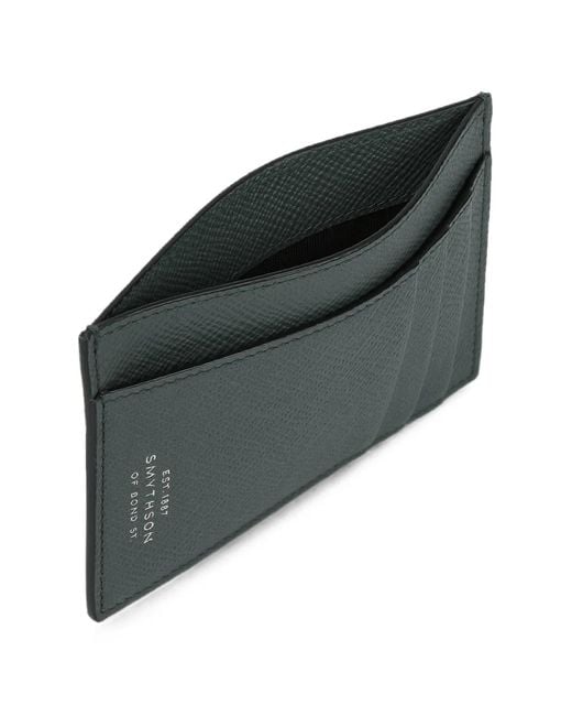 Smythson Green Large Panama Card Holder