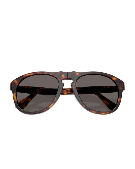 Persol Gray Folding Tortoiseshell Sunglasses