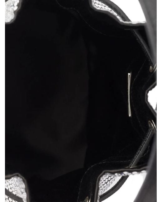 Prada Gray Crystal-Embellished Bucket Bag