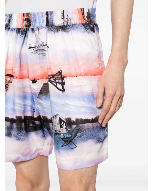 WOOD WOOD Pink Holiday Print Shorts for men