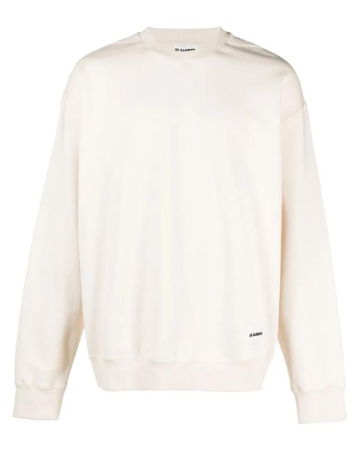 Jil Sander Sweatshirt Mit Logo-Patch in White für Herren