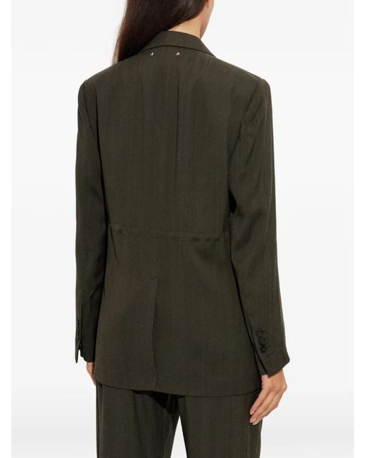 Golden Goose Deluxe Brand Green Double-Breasted Blazer