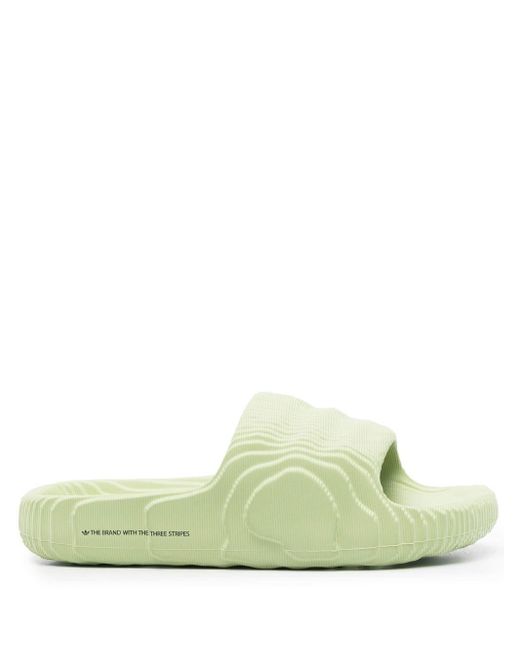 adidas Adilette 22 Slides in Green Lyst