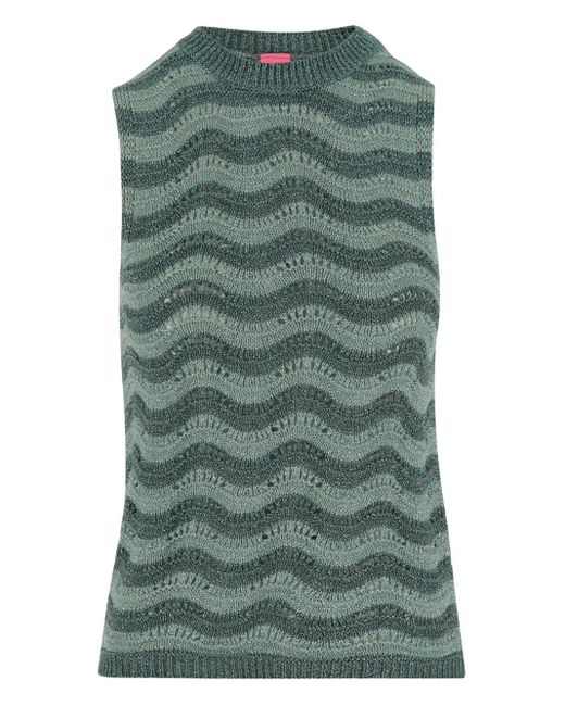 Market Green Oberteil im Metallic-Look