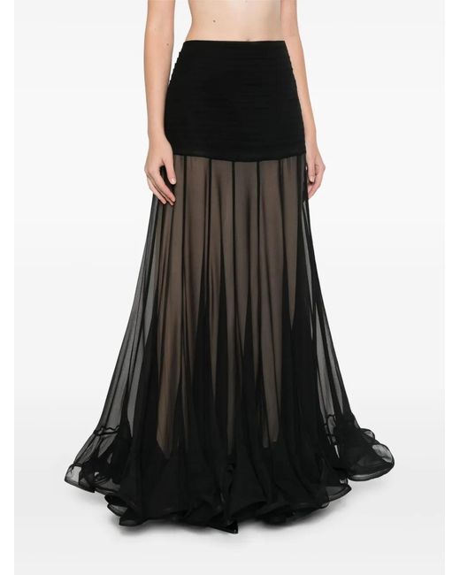 Zimmermann Black Illustration Flounce Skirt