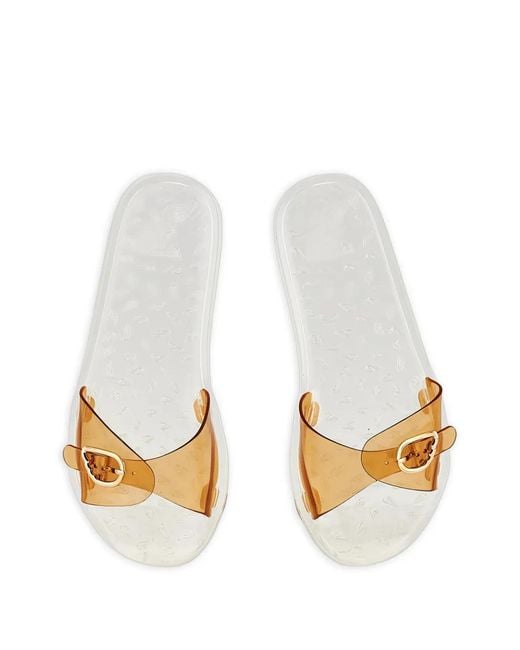 Ancient Greek Sandals Metallic Filia Jelly Buckle-Detail Slides