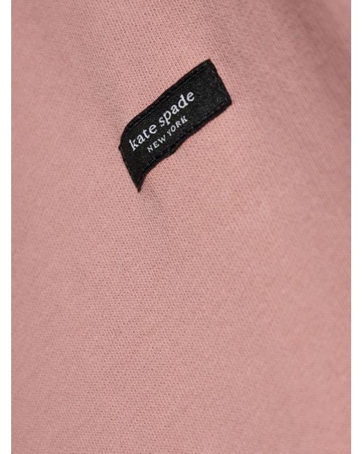 Kate Spade Pink Logo-Patch Sweatshirt