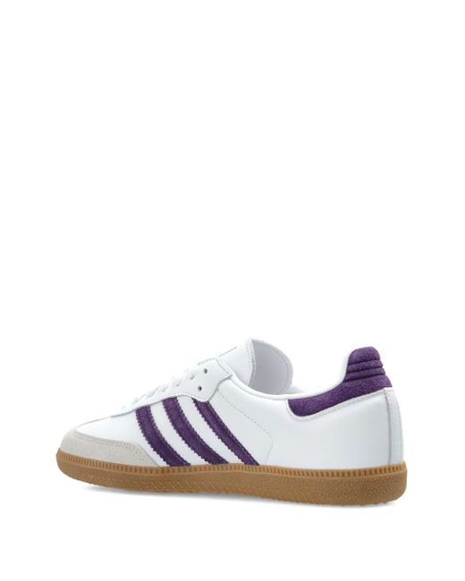 Adidas White Samba Leather Sneakers