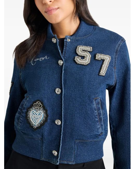 Chaqueta vaquera Dominique con apliques Cinq À Sept de color Blue