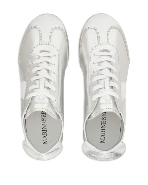 Baskets Ms Astra En Cuir À Effet Métallisé MARINE SERRE pour homme en coloris White