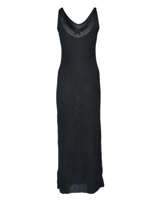 Calvin Klein Black Sleeveless Midi Dress