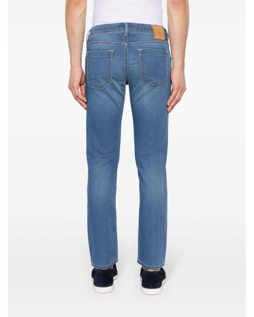 Incotex Tief sitzende Slim-Fit-Jeans in Blue für Herren