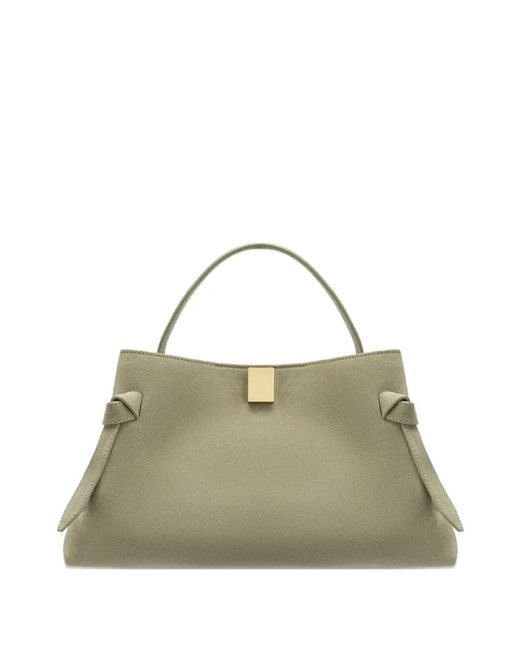 Yuzefi Green Gyoza Suede Tote Bag