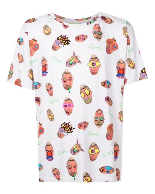 Amir Slama White Graphic-Print Cotton T-Shirt