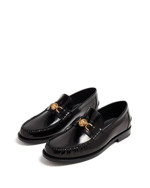 Versace Black Flat Shoes for men