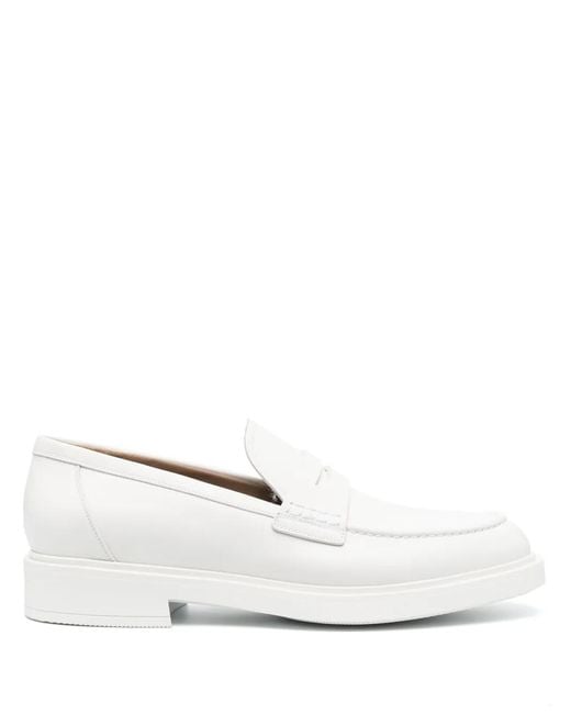 Gianvito Rossi White Harris Moccasins For for men