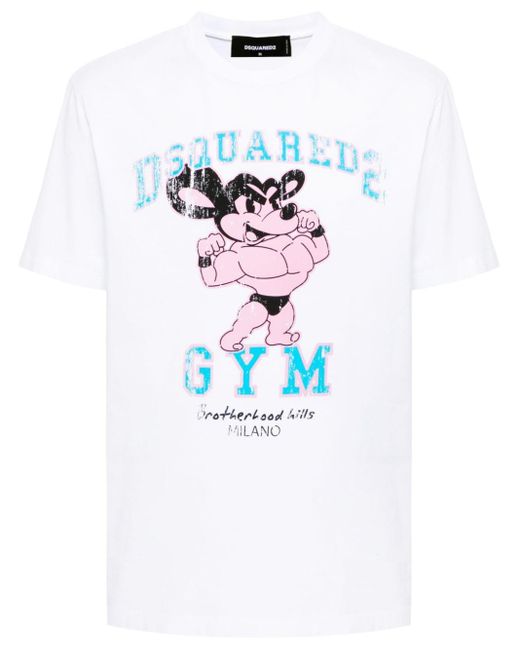 DSquared² T-Shirt mit grafischem Print in White für Herren