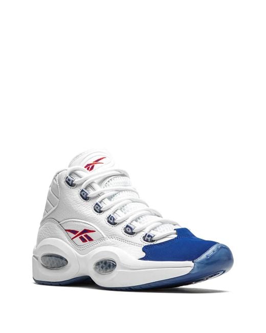 Reebok White Question Mid "Double Cross" Sneakers for men
