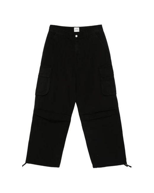 Arte' Black Belt-Loops Cargo Pants for men