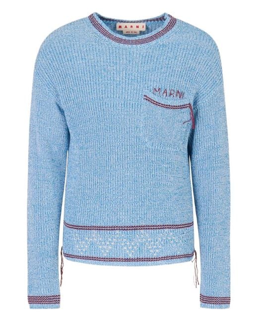 Sweat À Logo Marni pour homme en coloris Blue