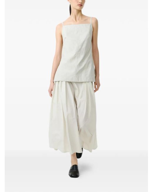 Studio Nicholson White Raddle Slender Strap Side Vent Top