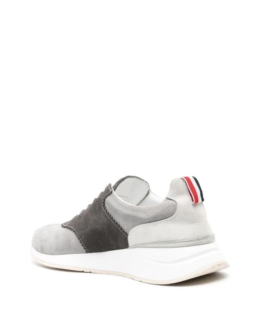 Thom Browne White Sprinter Suede Sneakers
