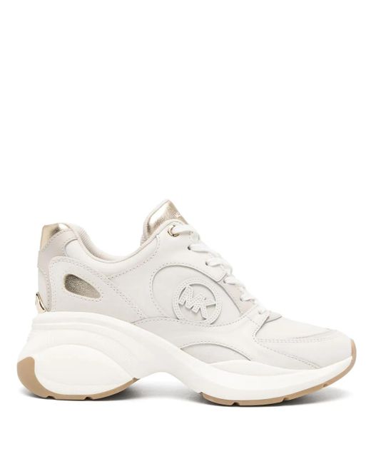 Michael Kors White Zuma Leather Sneakers