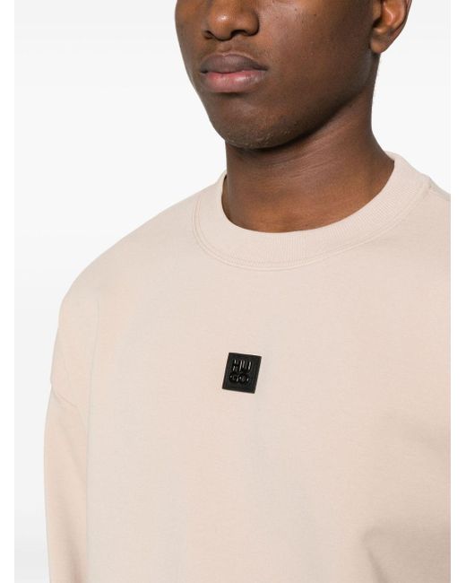HUGO Sweatshirt mit Logo-Applikation in Natural für Herren