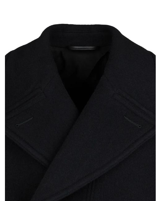 Tod's Black Double-Breasted Coat