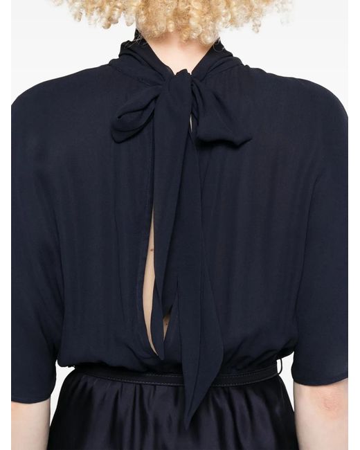 ERMANNO FIRENZE Blue Short Sleeve Dress