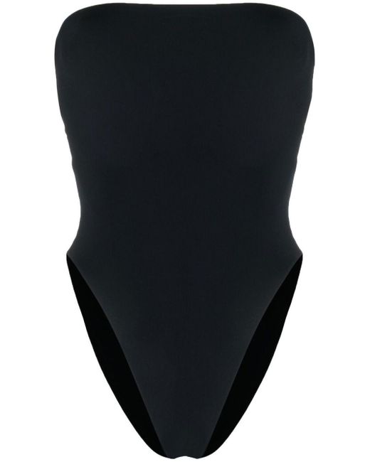 Saint Laurent Black Stretch-fit Strapless Swimsuit