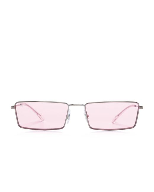 Ray-Ban Pink Emy Sonnenbrille mit eckigem Gestell