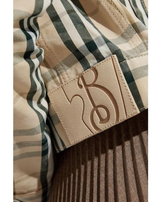 Burberry Natural Check Pattern Cropped Jacket