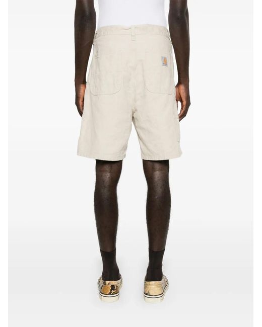 Carhartt White Walter Single Knee Bermuda Shorts for men