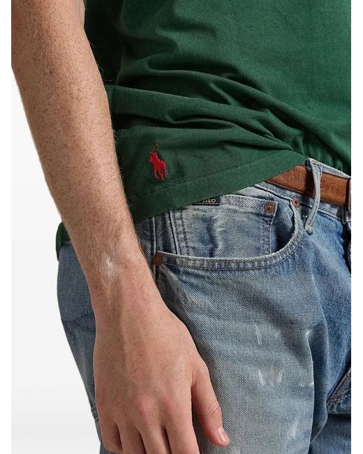 Polo Ralph Lauren Green Washed-Effect T-Shirt for men