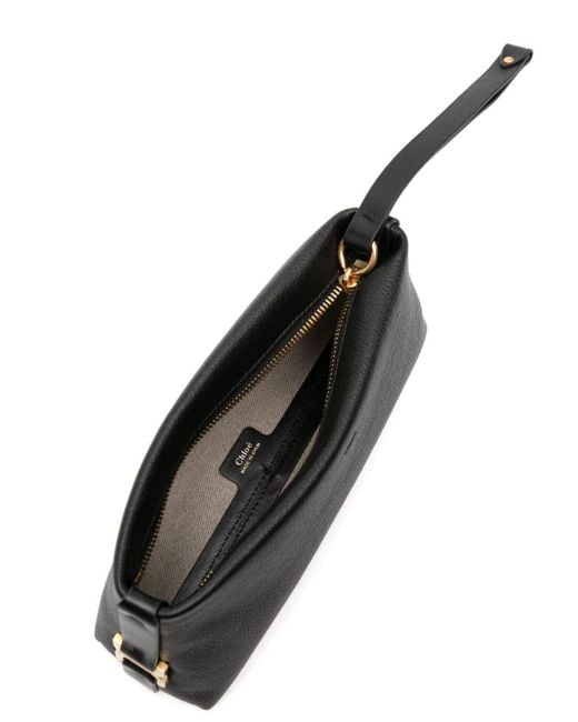 Chloé Black Marcie Leather Clutch Bag - Women's - Calf Leather/linen/flax