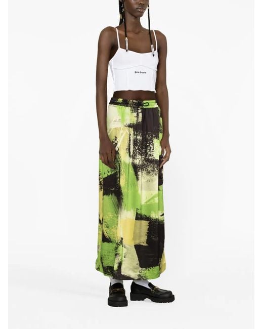 Palm Angels Cropped Top in het White