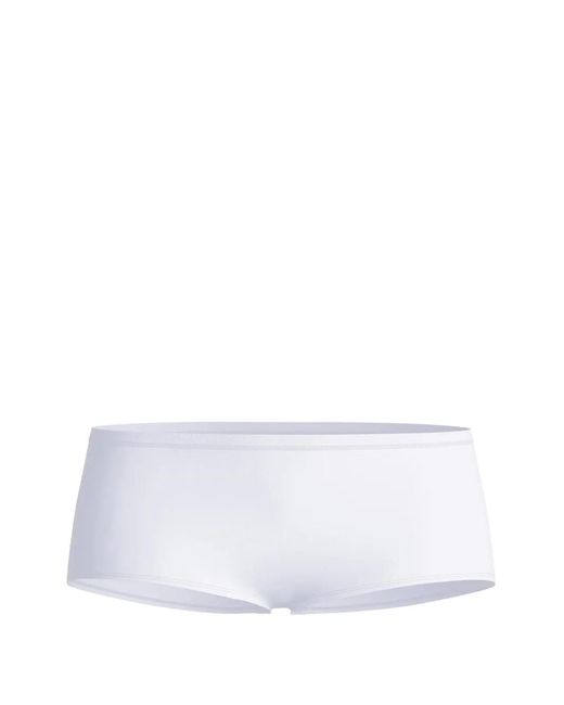 Calida White Seamless-Edge Briefs