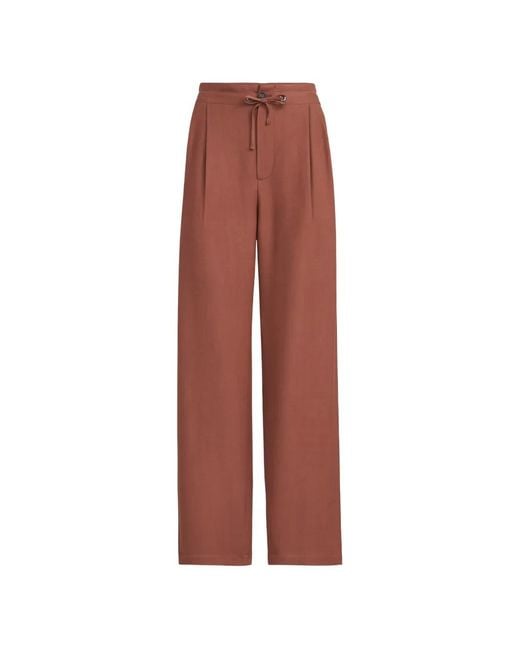 Brunello Cucinelli Brown Fluid Twill Tailored Trousers