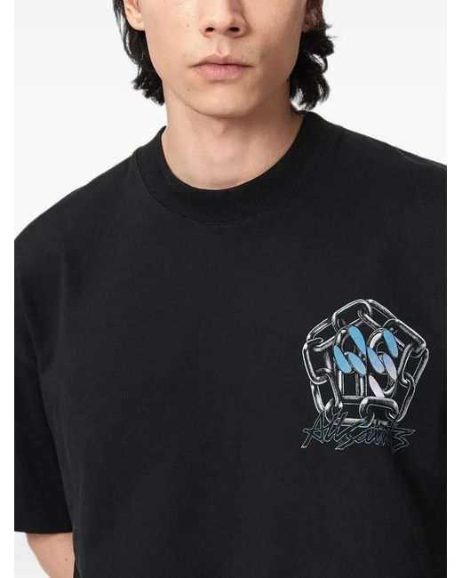 AllSaints Black Affix T-Shirt for men