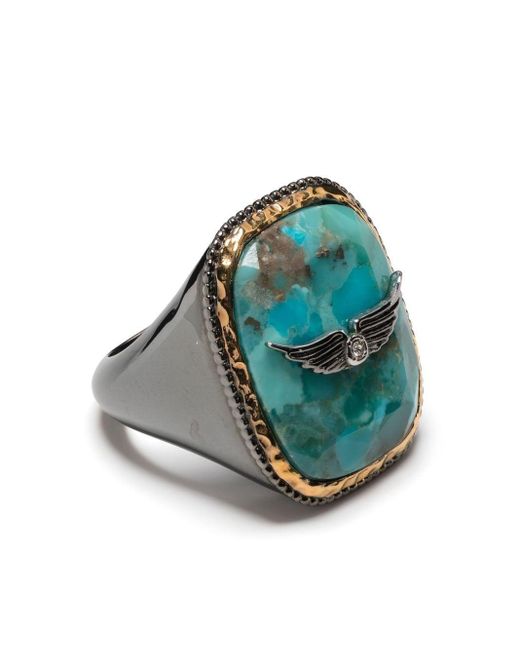 Zadig & Voltaire Rock Square Ring in Blue Lyst