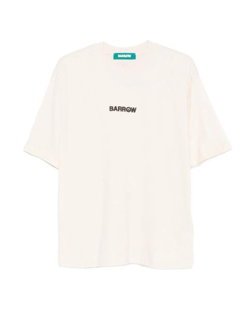 Barrow T-Shirt Met Teddybeerprint in het White